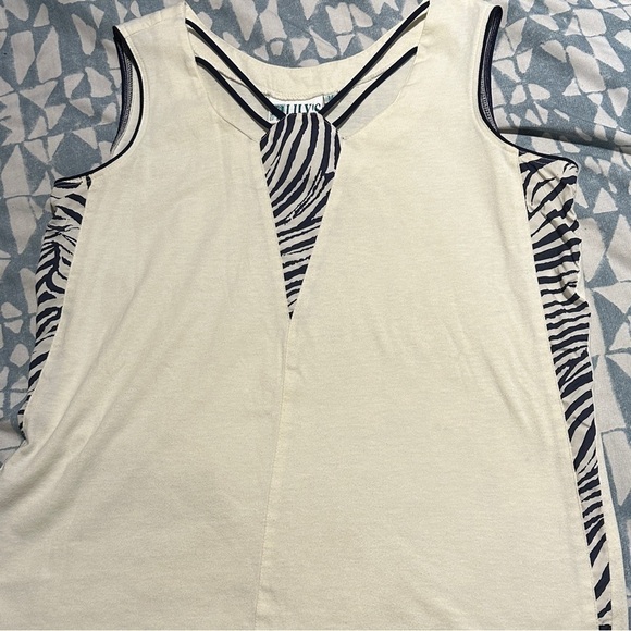 VTG White Zebra Print Pleated Tennis Skirt and Top Two Piece Set Mob Wife‎ - Picture 7 of 16